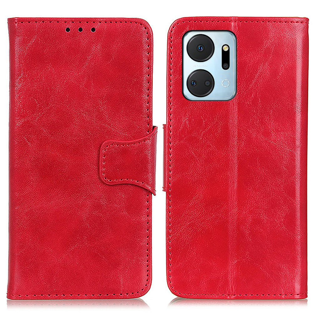 For Honor X7a 5G Crazy Horse Texture Split Leather Wallet Cover Shockproof Cell Phone Stand Case For Honor X7a 5G Crazy Horse Texture Split Leather Wallet Cover Shockproof Cell Phone Stand Case